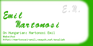 emil martonosi business card